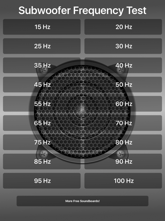 Subwoofer Frequency Test iPad screenshot 1 - Music app