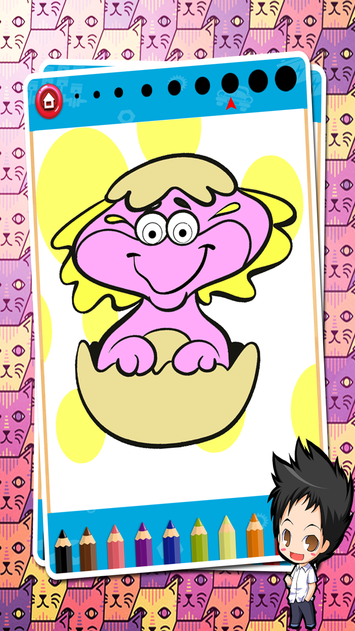 Coloring Book Dinosaurs Painting