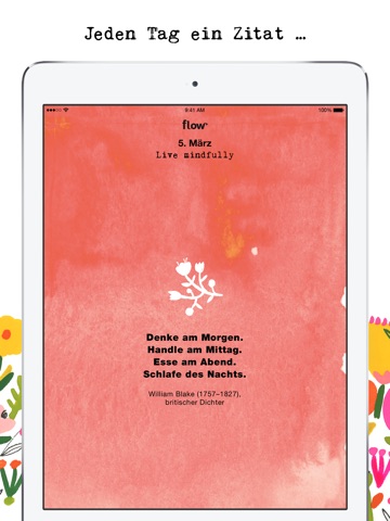 flow Kalender 2017 - Zitate und Inspiration screenshot 2