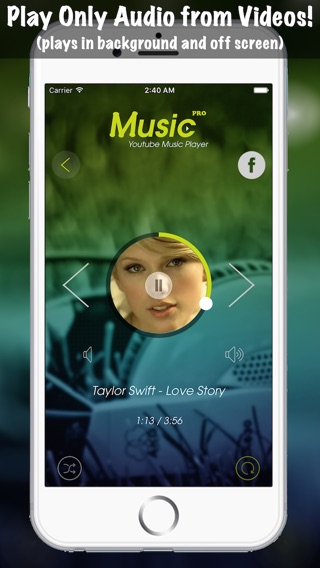 Music Pro Background Player for YouTube Video - Best YT Audio Converter and Song Playlist Editorのおすすめ画像1