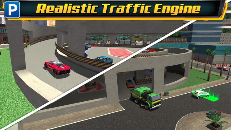 Multi Level 4 Car Parking Simulator a Real Driving Test Run Racing Games screenshot-3