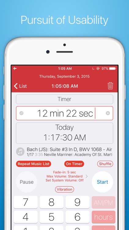 Musica Timer - Earphone Timer with Flexible Commands, Smart Input with a Numeric Keypad screenshot-0