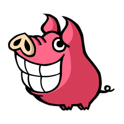 Pinky Pig - Cute stickers for iMessage iOS App