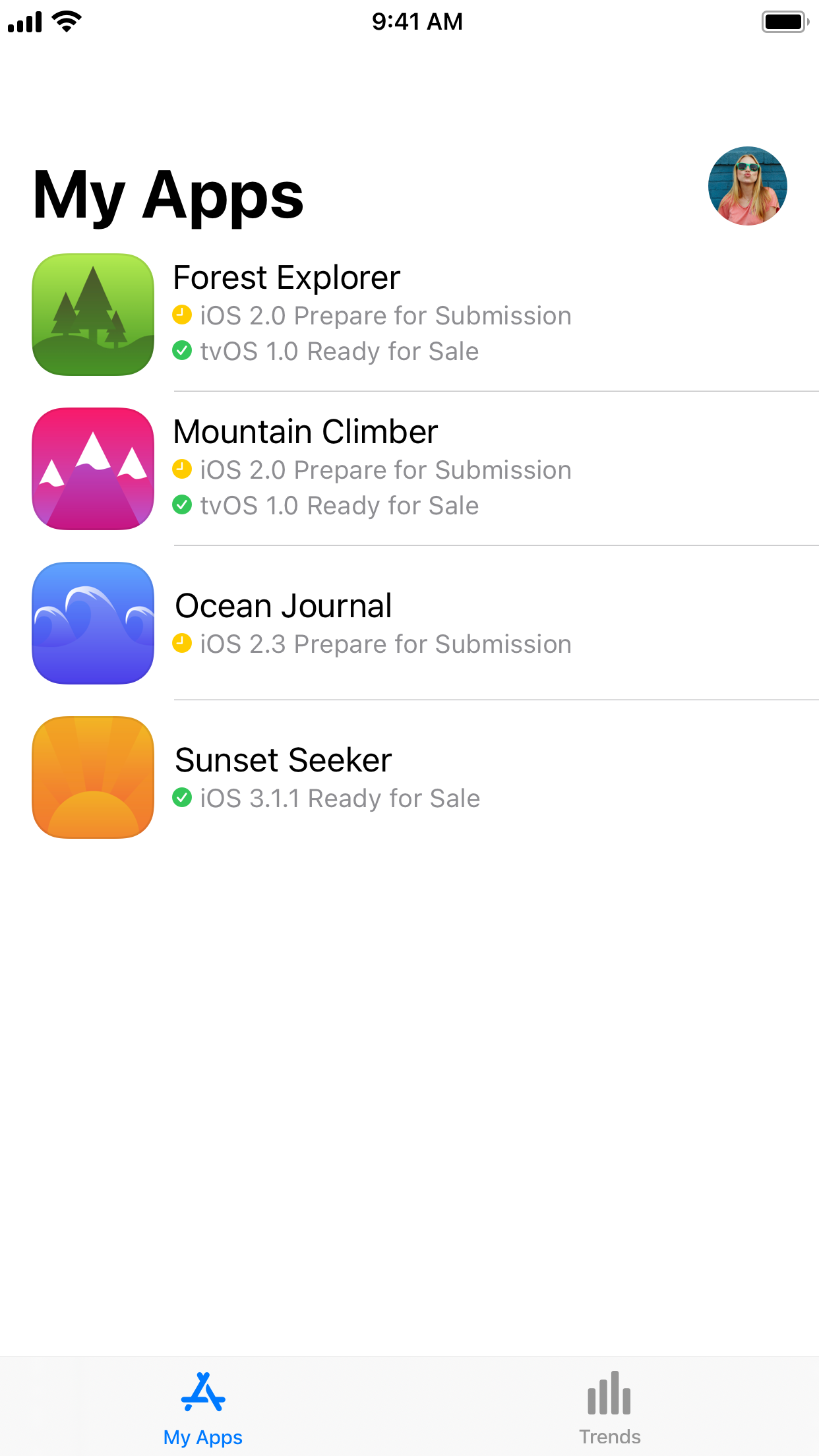 App Store Connect screenshot 1