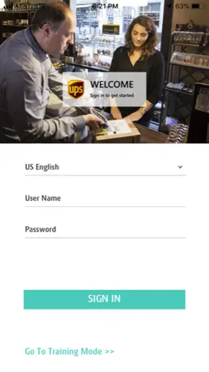 Captura de pantalla de UPS Access Point en iPhone 2