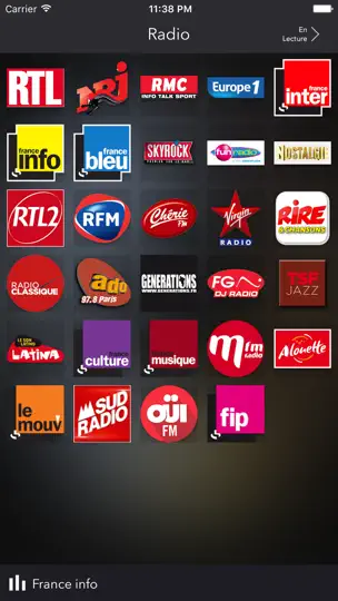 Captura de pantalla de Radio FM • France Radio en iPhone 1
