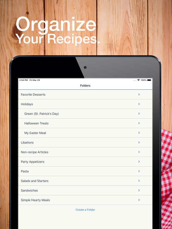 Pinch It! Recipe Box iPad screenshot 4 - Food & Drink app