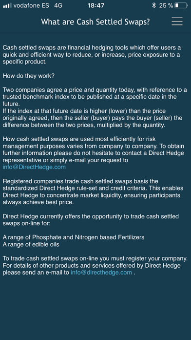 Direct Hedge Markets Screenshot