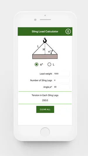 Sling Load Calculator screenshot 2