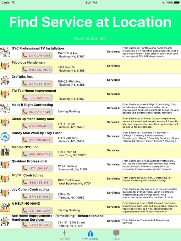 Home Service Finder iPad screenshot 5 - Business app