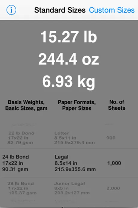 Paper Weight Calculator
