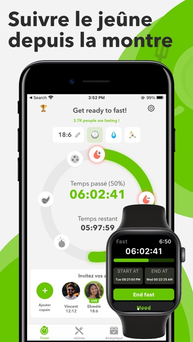 Screenshot #2 pour Jeûne Intermittent Tracker.