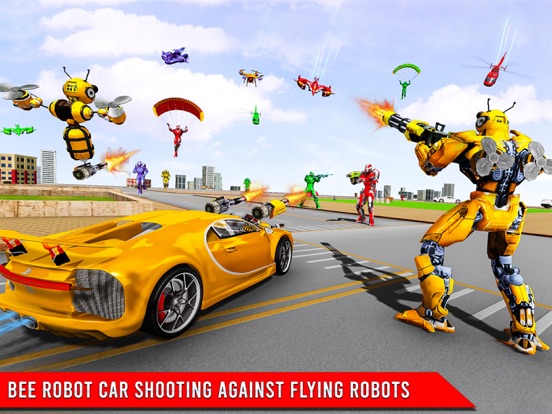 Bee Robot Transform Game 3D iPad screenshot 4 - Games app
