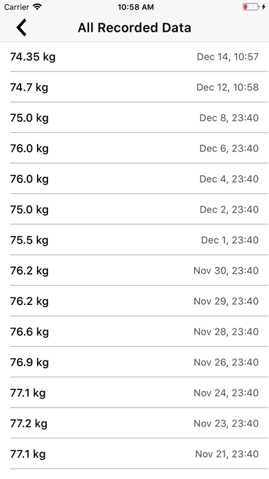 Quick Weight iPhone screenshot 2 - Health & Fitness app