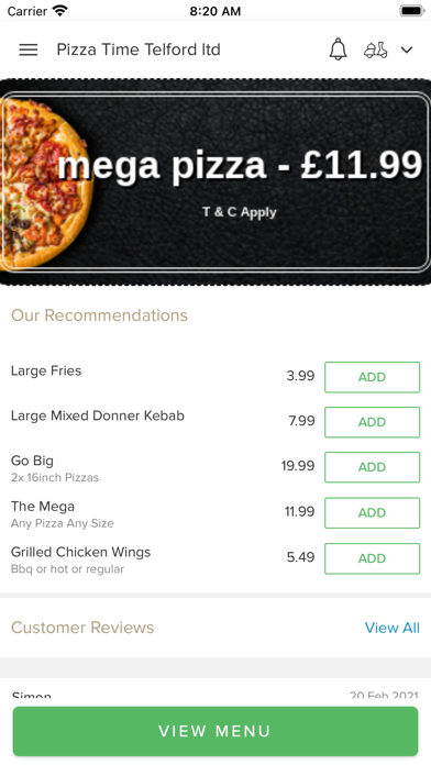 Pizza Time Telford ltd Screenshot