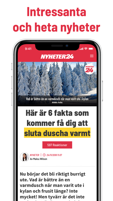 Nyheter24 iPhone screenshot 2
