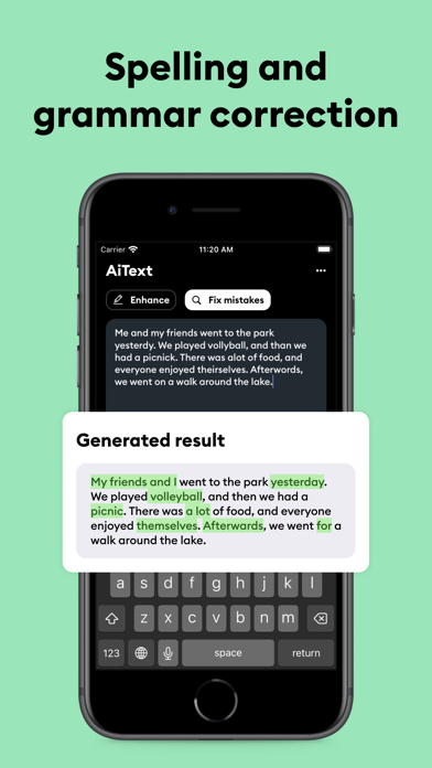 AiText: Grammar & Spell Check Screenshot