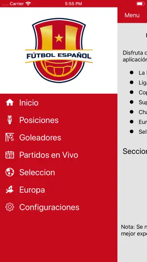 Spanish Soccer live screenshot 1