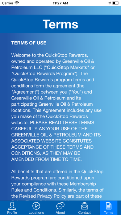 QuickStop Rewards iPhone screenshot 5 - Utilities app