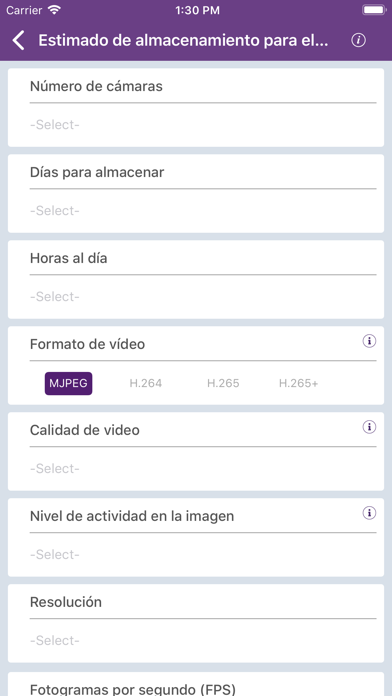 WD Purple Storage Calculator iPhone screenshot 8 - Utilities app