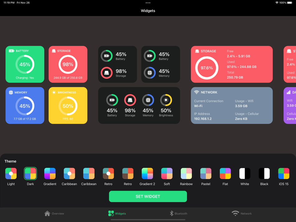 #2. Battery Widget: System Status (iOS) Podle: LE NGUYEN QUANG PHUOC