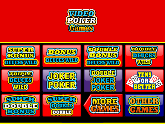 Video Poker Games iPad screenshot