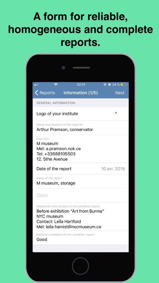 #2. Horus Condition Report (iOS) 由: Horus Heritage Services