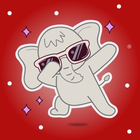 Cute Elephant Stickers - Kiana