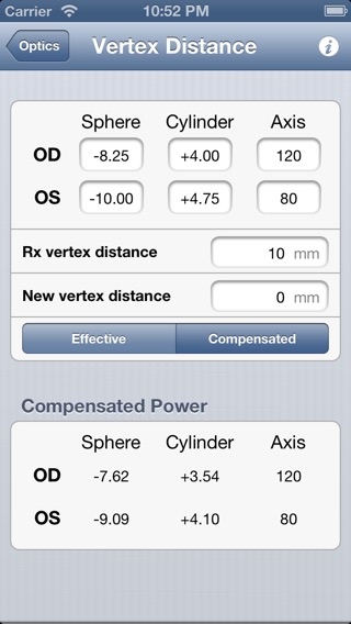 Optics Clinical Calculatorのおすすめ画像1