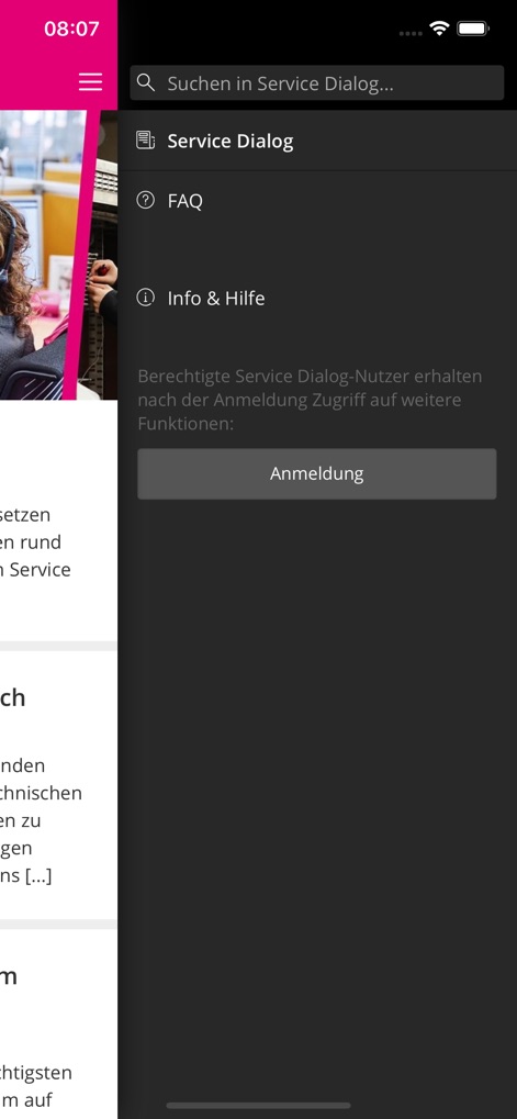 Service Dialog - App de Redes sociales | MWM
