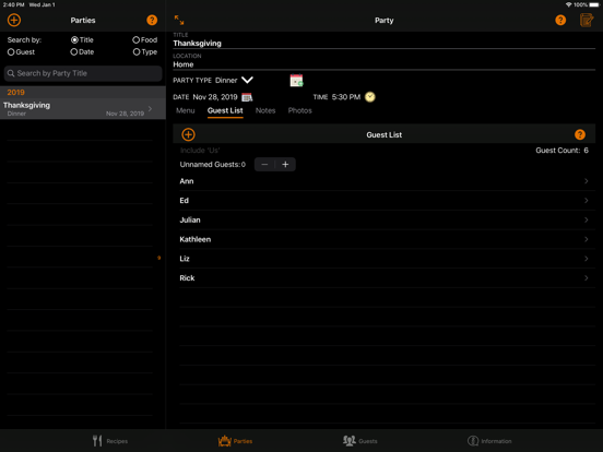 Cook's Memory iPad screenshot 6 - Food & Drink app