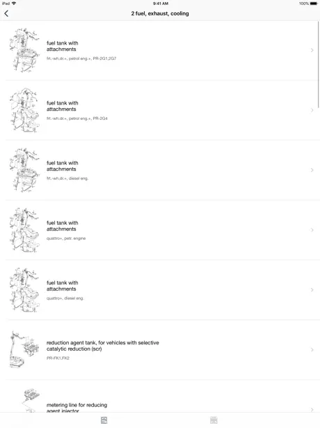 Car parts for Audi - diagrams