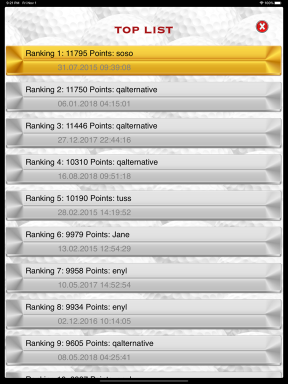 Golf Royal Solitaire iPad screenshot