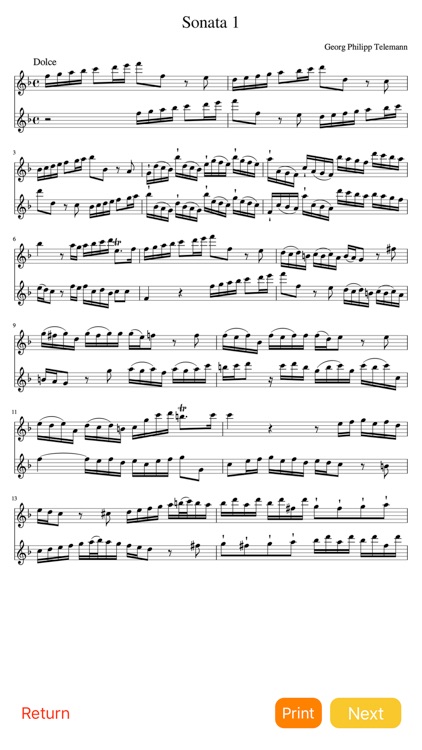 Telemann 6 Recorder Sonatas screenshot-3