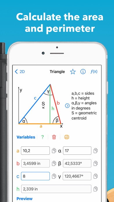 Geometry solver and calculator Screenshot