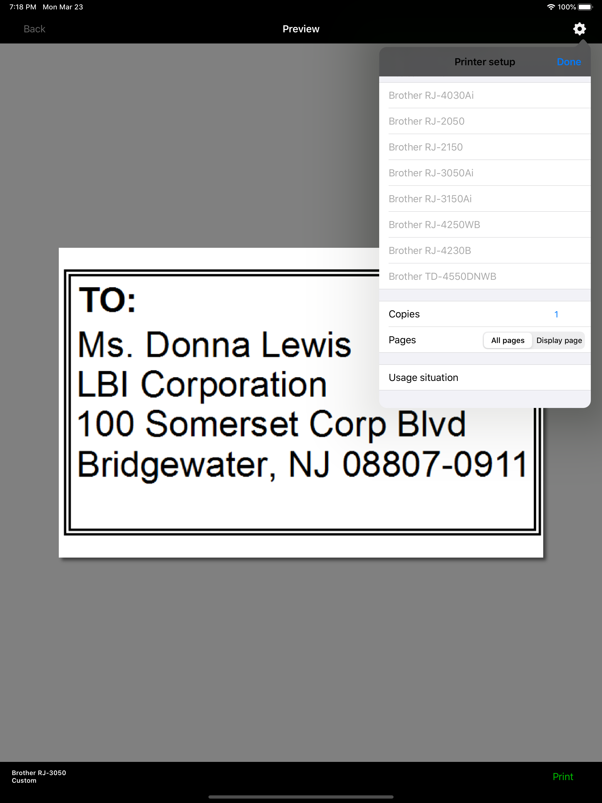 Label Print for brother