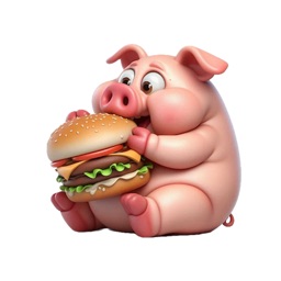 Burger Pig Stickers