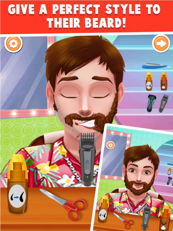 Crazy Beard Shaving Salon iPad screenshot