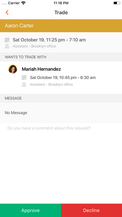 Paycor Scheduling Screenshot