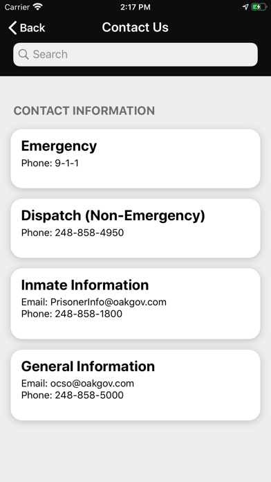 Oakland County Sheriff Screenshot