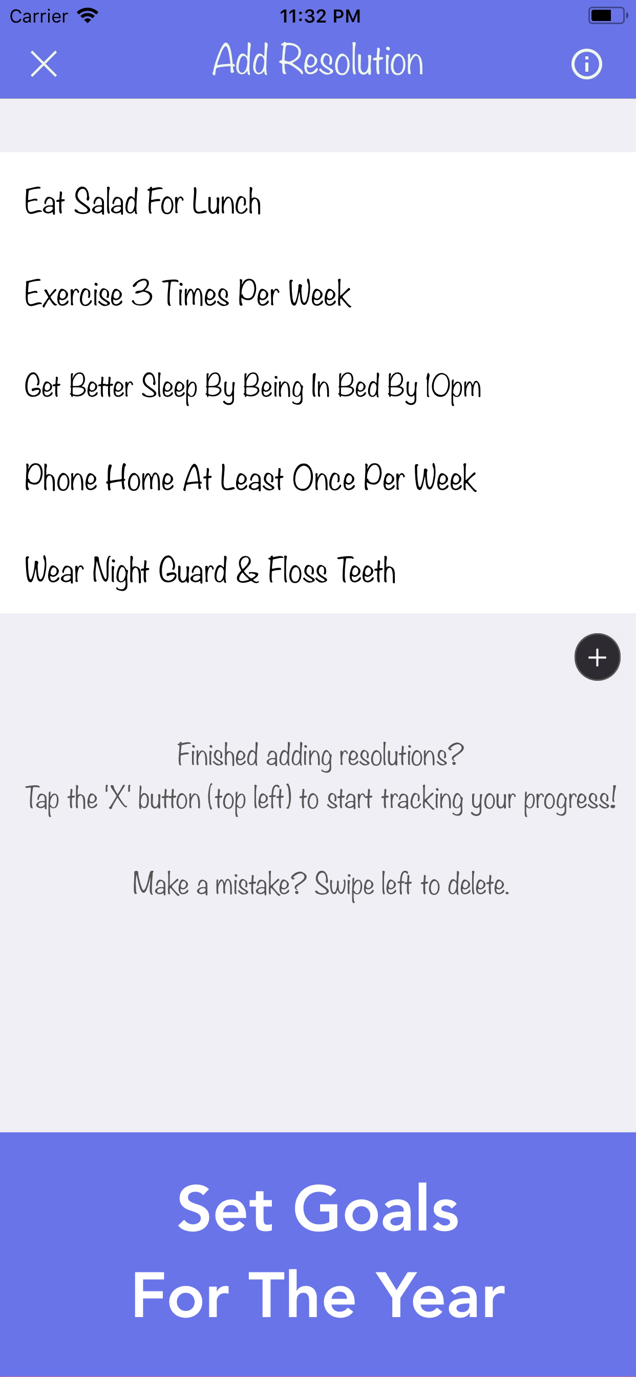 New Year's Resolutions Tracker screenshot 3