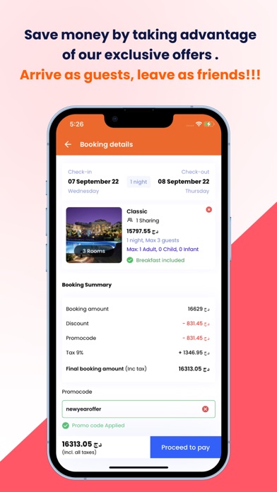 Namlatic Hotel Booking Screenshot