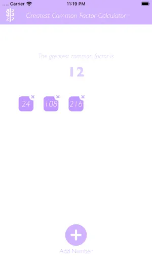 GCD and GCF Simple Calculator screenshot 1