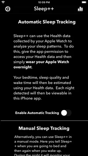 Captura de pantalla de Sleep++ en iPhone 7
