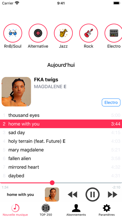 Screenshot #1 pour Musicasm: Nouveaux albums