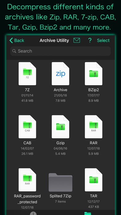Screenshot 1 of Archive Utility App