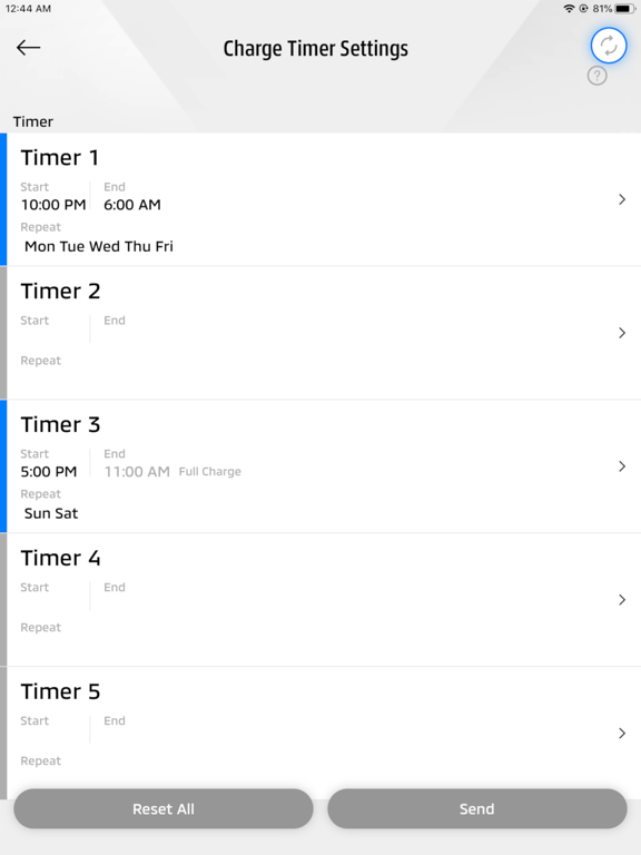 Screenshot #5 pour OUTLANDER PHEV Remote Ctrl