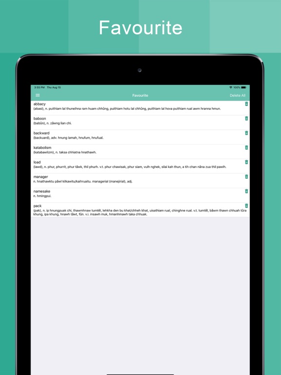 Mizo Dictionary Offline iPad screenshot 5 - Education app