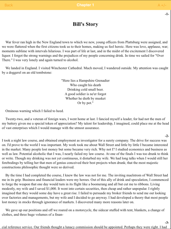 AA Big Book and More iPad screenshot 2 - Lifestyle app