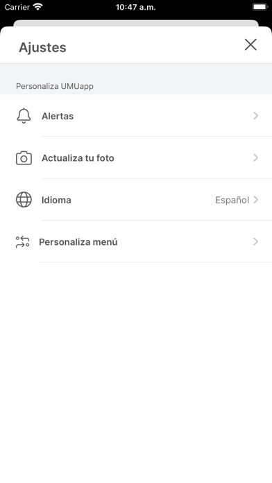 Universidad de Murcia App Screenshot